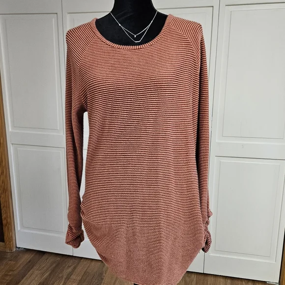 Vanilla Bay women's large rust orange long sleeve tunic - Picture 7 of 8